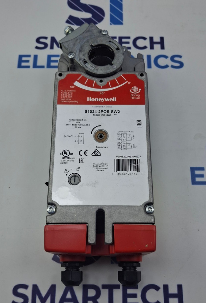 S1024-2POS-SW2 HONEYWELL Damper Actuator Spring Return 10Nm, 24V