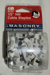 Gardner Bender PSM-1550, NM Cable Plastic Staples 1/2″, Qty 25 ~ MASONRY