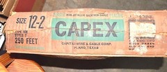CAPEX Cable Wire 250′ 12/2 NM ROMEX Cable with Ground BLACK CU NOS NEW W1204