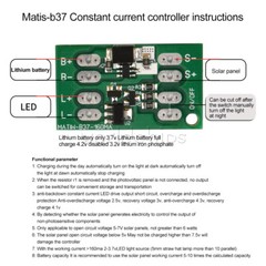 Photovoltaic Solar Light Battery Charging Controller Li Battery Protection New