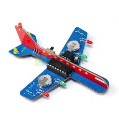LED Flowing Light Aircraft Model Kit DIY Electronic Kit Circuit Toy Soldering