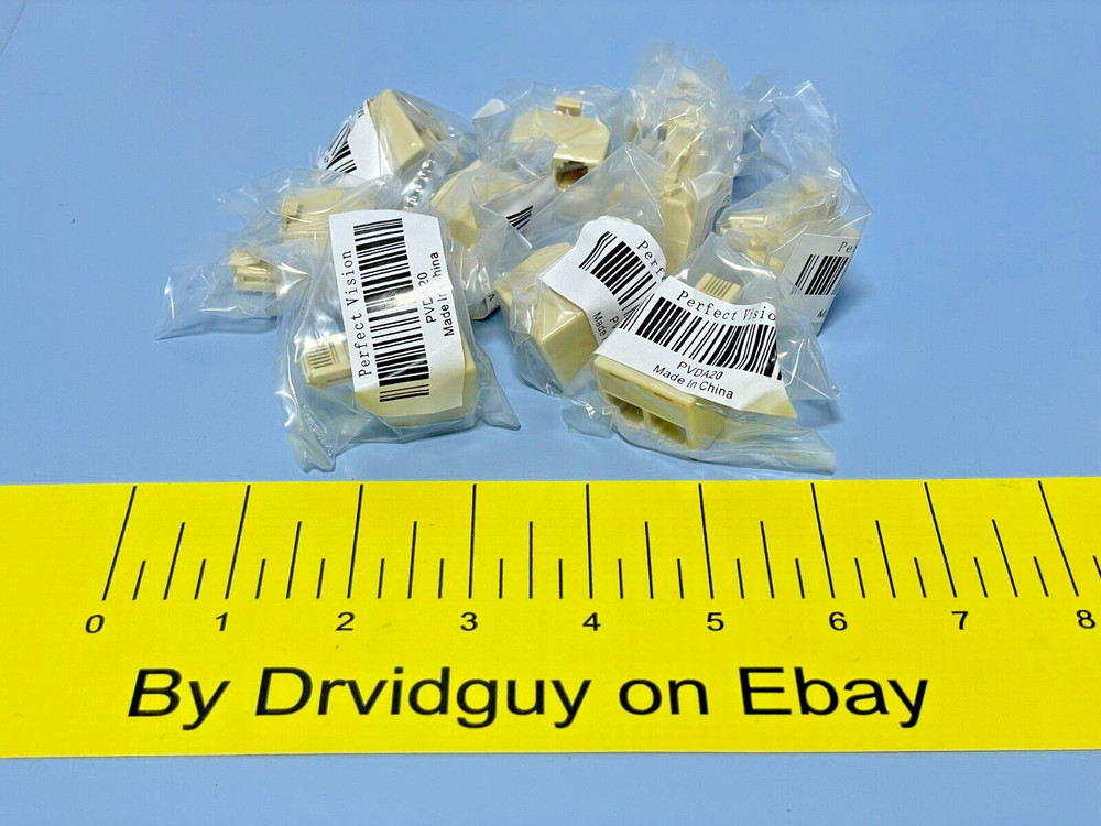 Box of 10 Perfect Vision PVDA20 Adapter, Modular Duplex; Ivory