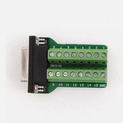 DB15 D-SUB Female Jack 15Pin Port to 2 Row 8 Position Terminal Breakout Board