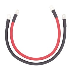 Battery Cable 2 AWG Black & Red price per foot with lugs and heat Shrink