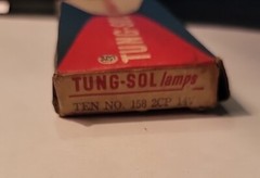Tung-Sol No. 158 /456A Flashlight Lamps Bulbs 14V Miniature 3 types