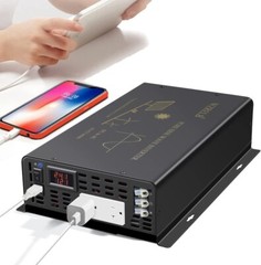 3000 Watt Pure Sine Wave Power Inverter 24VDC to 120VAC 6000W Peak Built-in Soft