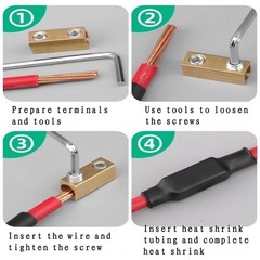 10Pcs 10 AWG Gauge Wire Connector Nut Kit, 60 Amp Splicing Round-60A, red