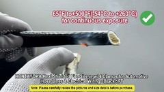 1″ ID Heat Shield Fire Sleeve Silicone Coated Fiberglass with 4 Clamps – 5FT Aut