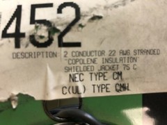 50′ West Penn Wire 452 Communication Cable 22 AWG 2 Conductor Stranded Shield