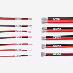 8/10/12/14/16/18/20/24/26/28AWG Wire High Temp Twin Cable Silicone Flexible