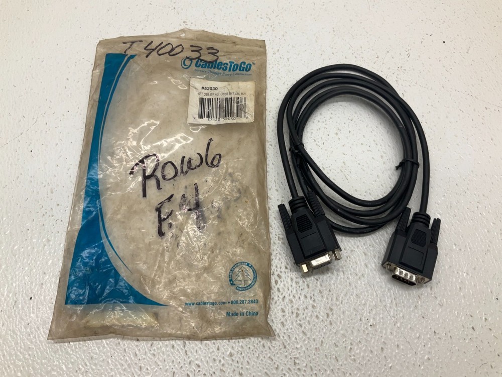 Cables To Go 52030 Connector Cable 6FT DB9 M/F New (TSC)