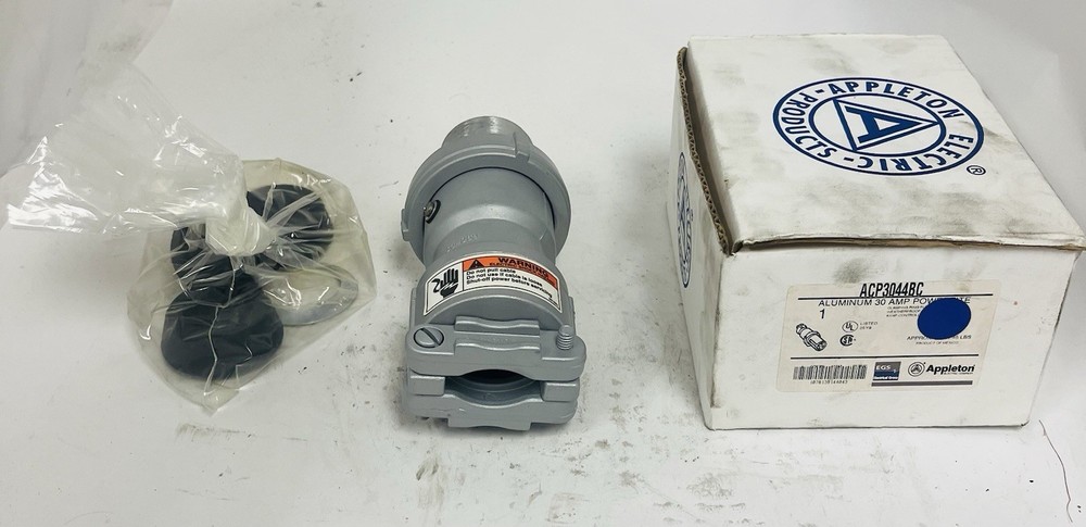EMERSON APPLETON NO. ACP3044BC METALLIC CLAMPING RING PLUG POWERTITE SERIES