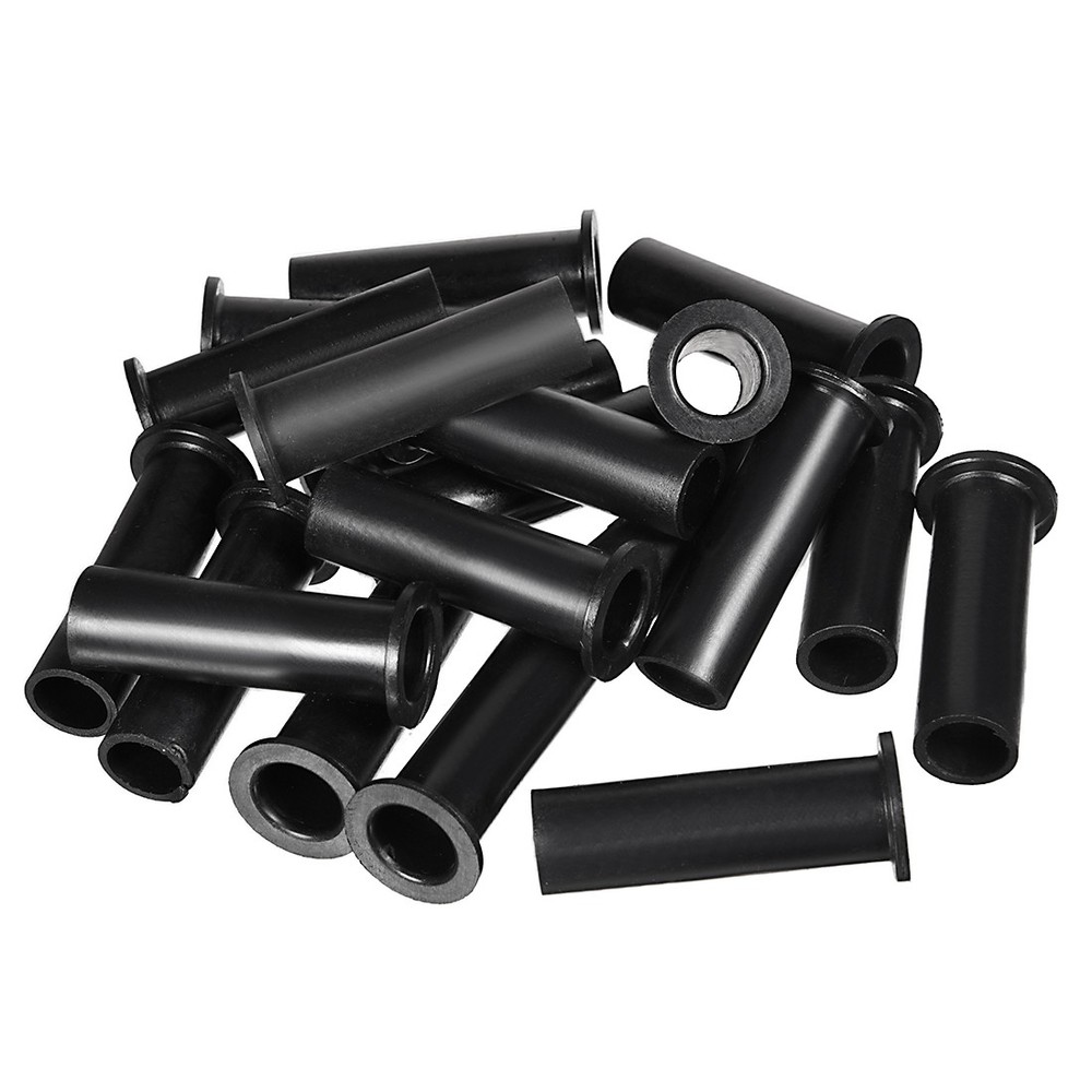 20 Pcs PVC Strain Relief Cord Boot Protector Cable Sleeve Hose 49mm Long Black