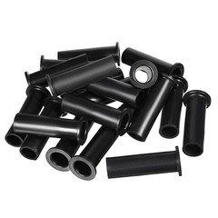 20 Pcs PVC Strain Relief Cord Boot Protector Cable Sleeve Hose 49mm Long Black