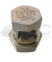BLACKBURN 40H SPLIT BOLT CONNECTOR, LOT OF 4, 4/0 STR, 250MCM, 1 STR