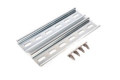 Slotted Steel Zinc Plated DIN Rail, 35mm x 6″, Silver – 2 Units + 4 #10 SS Screw