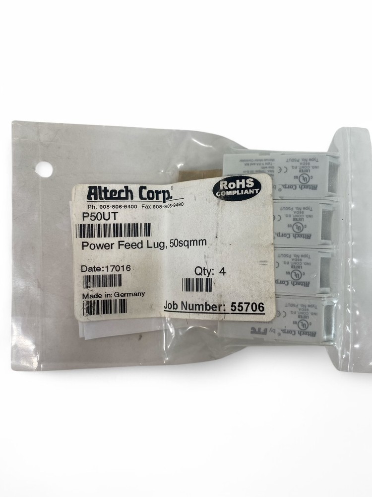 Altech Corp P50UT Power Feed Lug 480VAC 115A 10-1/0 AWG (4 Pack) **New**