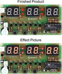 6-Digit Digital Electronic Clock DIY Kit Alarm Clock Kit for Soldering Practice