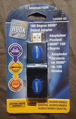NIB • MONSTER 180 DEGREE HDMI SWIVEL ADAPTER • 1080P • ITEM #140069-00