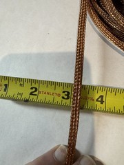 50 Ft’ Flat Braided BARE PURE Copper Wire 1/4″ Wide Ground Strap USA