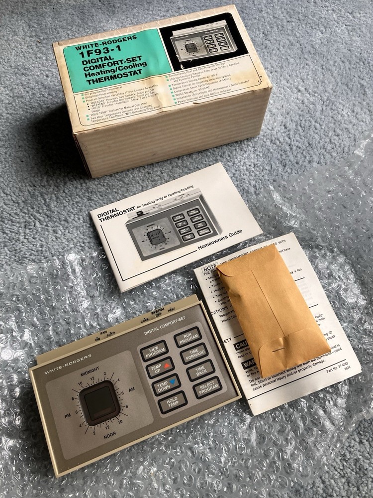 New MCM White Rodgers 1F93-1 Digital Heating/Cooling Thermostat For Mid-Century
