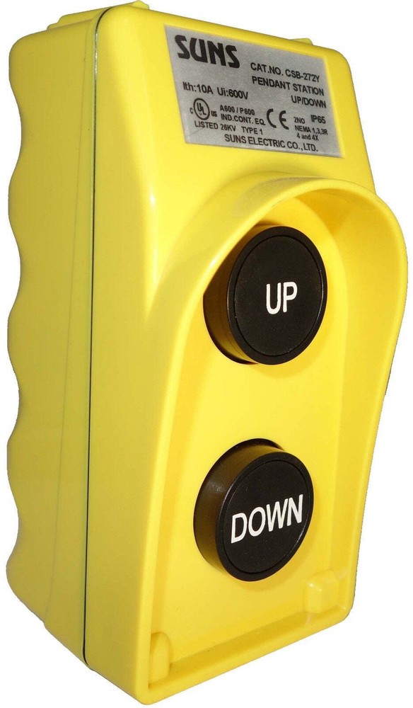 SUNS CSB-272Y UL Listed Yellow Up/Down Pendant Control Station 9001BW72Y