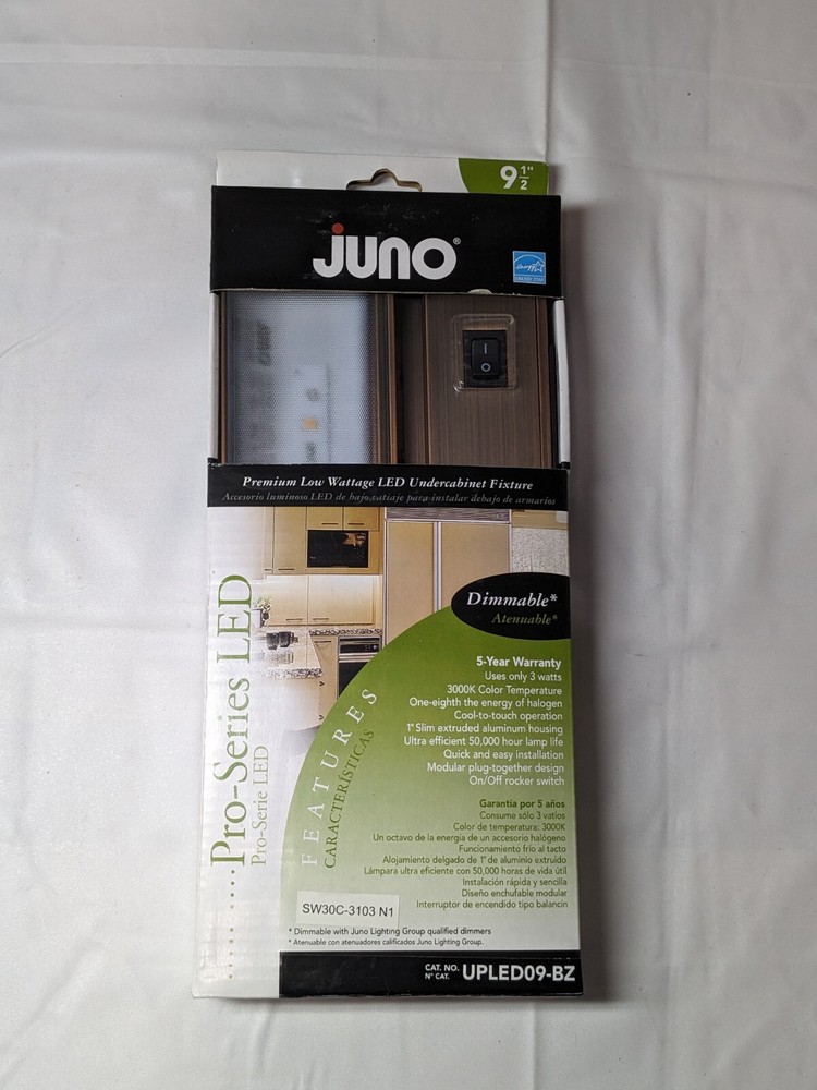Juno Pro-Series LED Undercabinet Light Fixture 9-1/2″ Bronze UPLED09-BZ