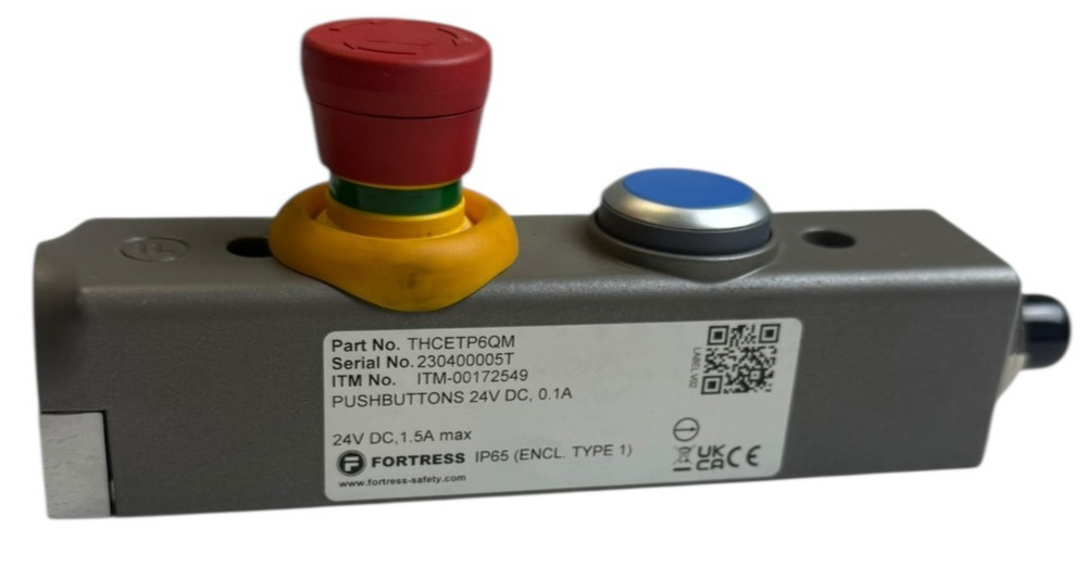 Fortress Interlocks THCETP6QM E-Stop Safety Switch 24V DC IP65