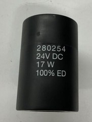 New 280254 Solenoid Valve Coil 24VDC 17W 1PCS #AT