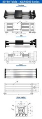 Linear Rail Guide SFU1204/1605/1610 Ballscrew 50*80/80*80mm Slide Table 50-300mm