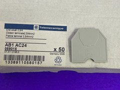 Telemecanique AB1AC24 End plate for 2.5/4mm Terminal Blocks, Grey [Lot of 28]