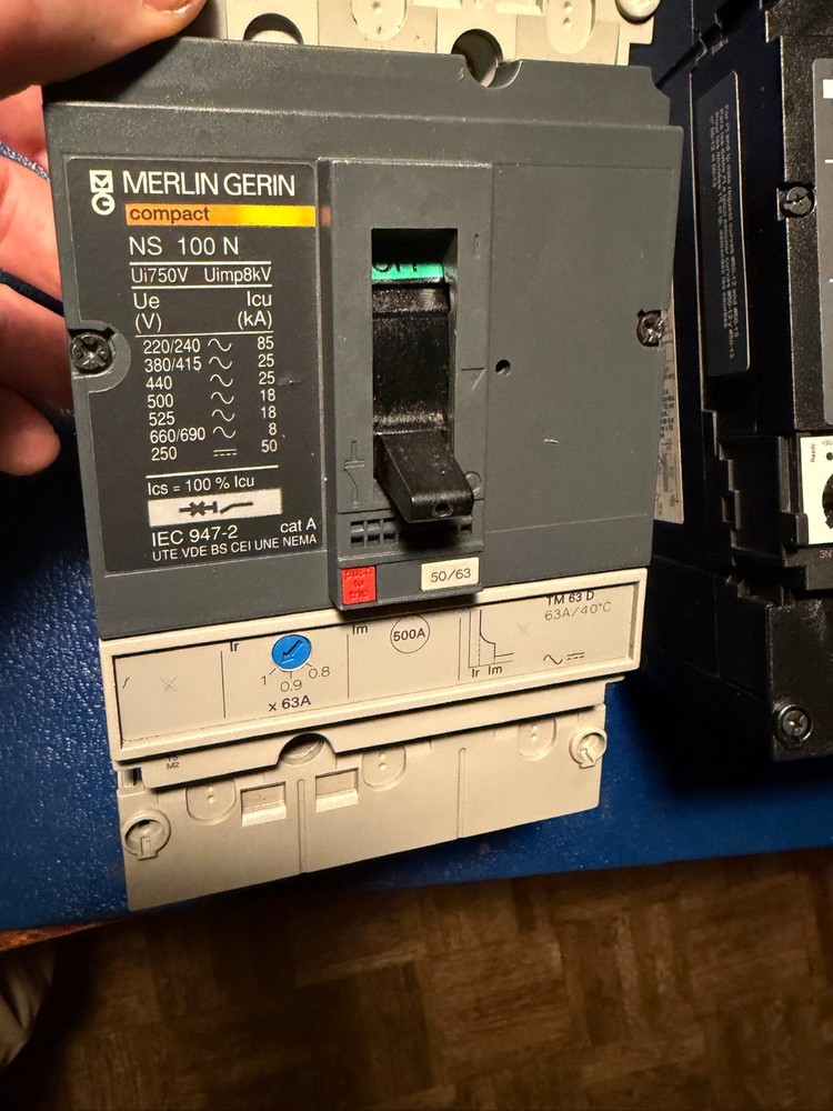 Merlin Gerin NS 100N Compact, TM 63D From Working Location * Warranty *