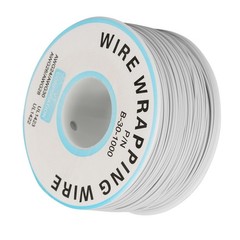 1 Roll 30AWG Single Strand Copper Wire Wrapping Cable 0.25mm White