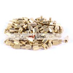 100Pcs PC PCB Motherboard Brass Standoff Hexagonal Spacer M3 6 + 4mm 10mmx5mm✦Kd