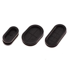 Synthetic Rubber Oval Shape Closed Grommets Double-Sided Cable Bung Various size