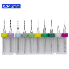 10pcs/Set 0.1mm-1.2mm Hard Alloy PCB Print Circuit Board Carbide Micro Drill Bit