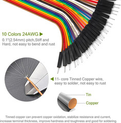 40Pcs 10Cm Female to Female Header Jumper Wire Dupont Cable Line Connector 40 Pi