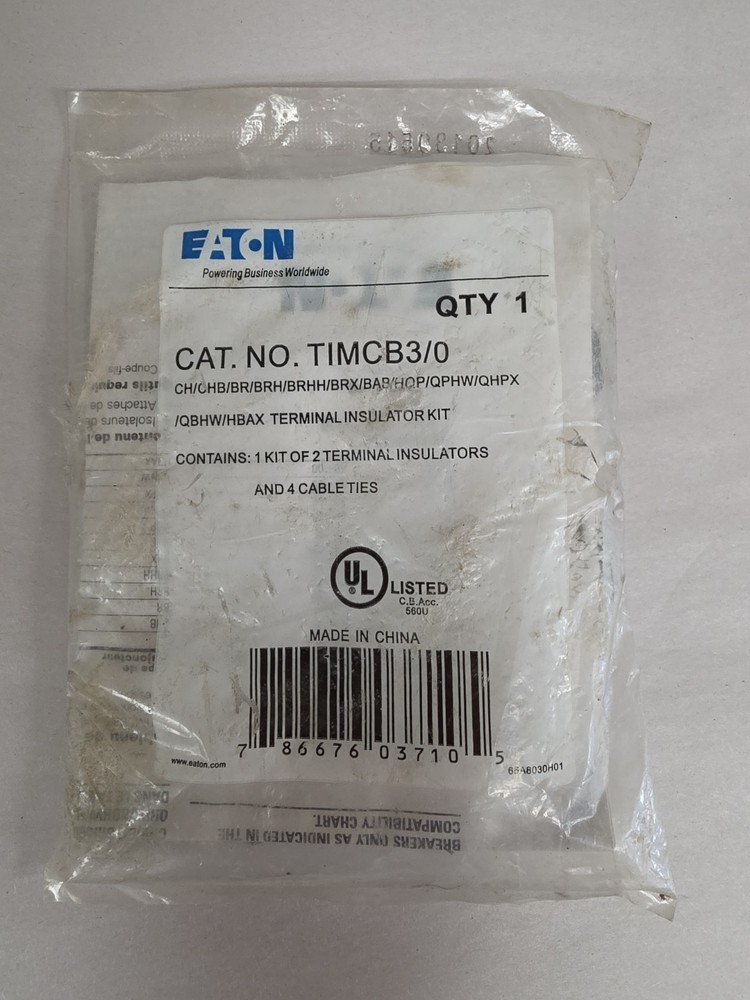 Eaton TIMCB3/0 Terminal Insulator Kit CH BR BAB HQP Breaker NEW Fast Free Ship