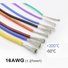 16AWG 1.27mm²Flexible Silicone Cable, HIGH TEMP 200℃, 0.08mm Tinned Copper Wire