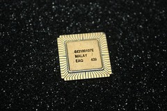 NOS Vintage Intel R80186 CPU Microprocessor, Ceramic Gold, 80186
