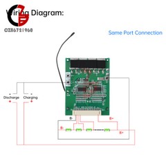 13S 48V 30A 18650 Li-ion Battery Protection Board BMS w/ Equalization for E-bike