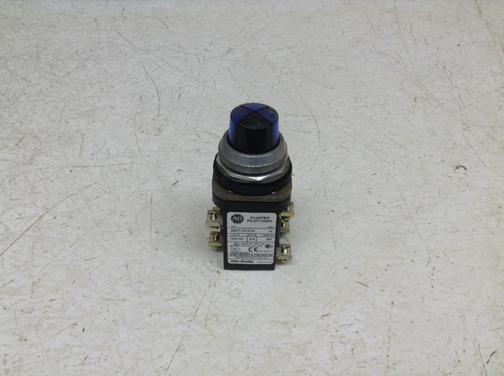 Allen Bradley 800T-PC316 Cluster Pilot Light 120 VAC 800TPC316 800T