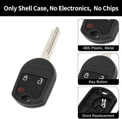 Replacement Key Fob Shell Case for Ford F-150 2004-2016 and Focus 2006-2012, 3 B