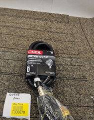 CAROL 01006.63.01 DRYER CORD 6 FEET 4 CONDUCTOR GROUNDED