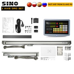 SINO SDS2MS 2 Axis DRO Set Digital Readou Kit With 2PCS KA300 Linear Scale 5um