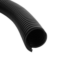 9.5 M 25 x 28 mm PVC Split Corrugated Conduit Tube for Garden,Office Black