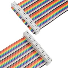IDC 40 Pins Wire Flat Multicolored Flexible Rainbow Ribbon Jumper Cable 30cm
