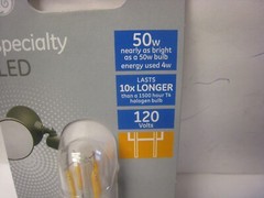 GE General Electric LED Light Bulb 4 Watt GY8.6 Pin Base 400 Lumens 93129029 50W