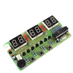 12V Digital Clock DIY Kit 6 Bits C51 AT89C2051 Chip Electronic Alarm Clock Kit