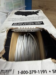 18 AWG 2C Plenum CMP Stranded Cable Red/Black ~725 ft SmartWire White
